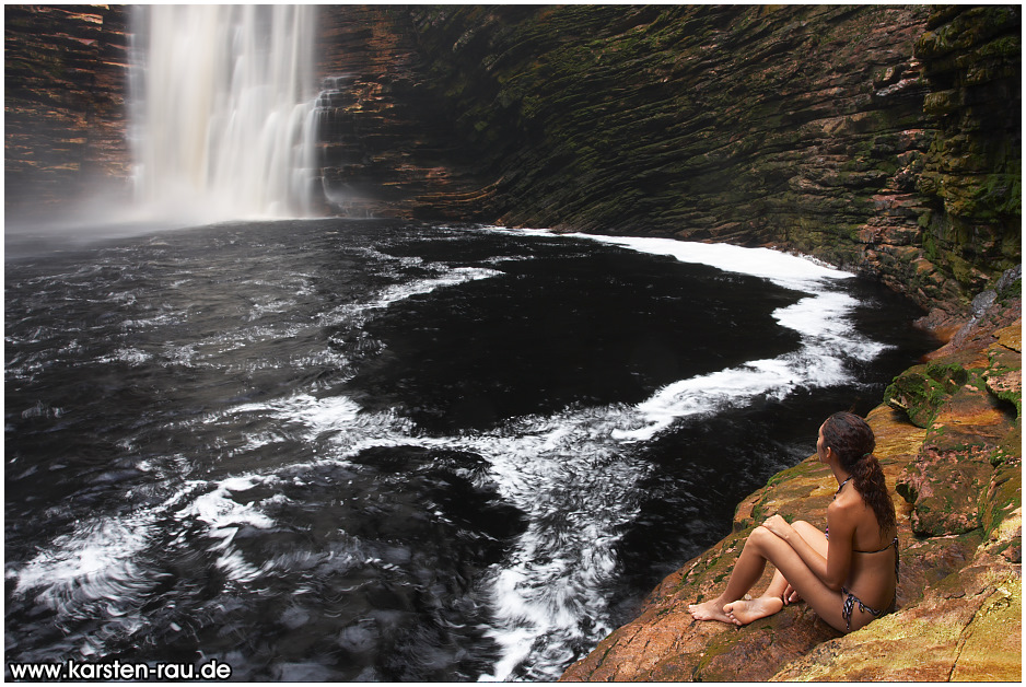 Canion e Cachoeira do Buracao, Chapada Diamantina, Brasilien
