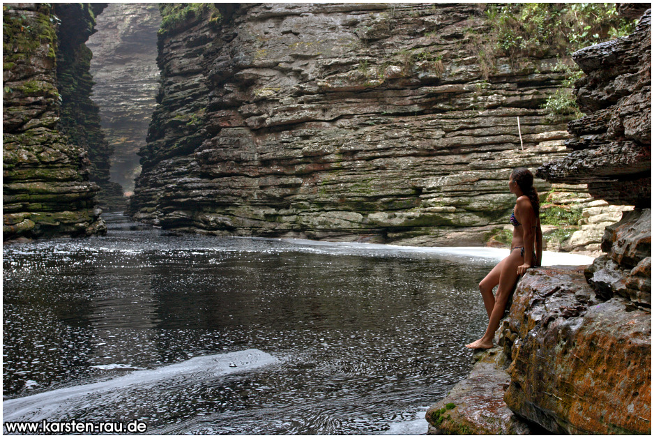 Canion e Cachoeira do Buracao, Chapada Diamantina, Brasilien